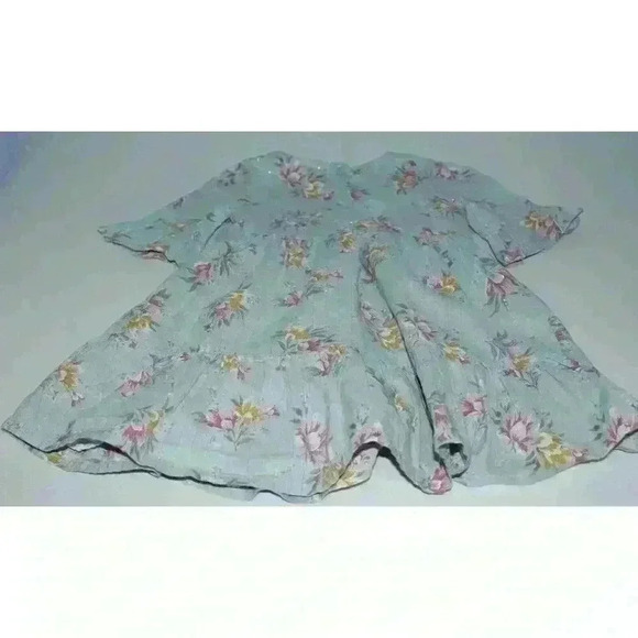 Oshkosh Floral Metallic Thread Ruffled Layered Boho Girls Toddlers Dress Size 2T - Picture 14 of 16